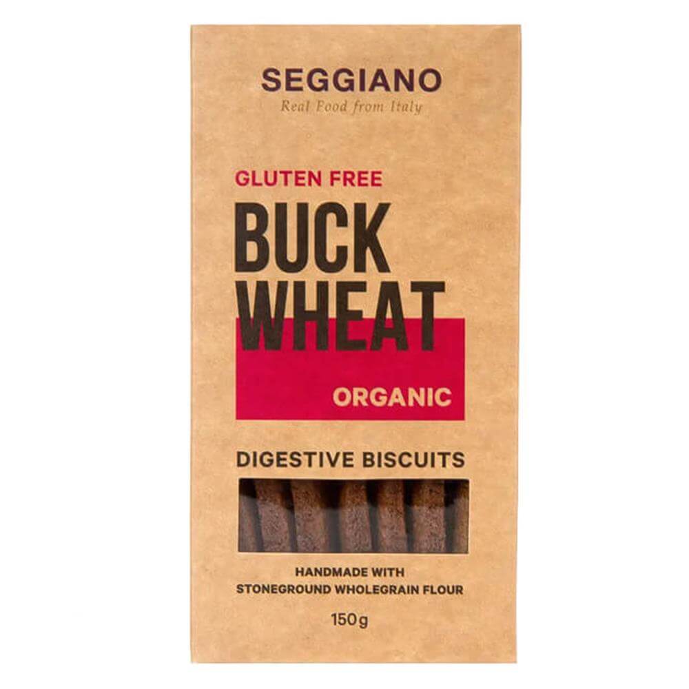 Seggiano Gluten Free Organic Buckwheat Digestive Biscuits 150g